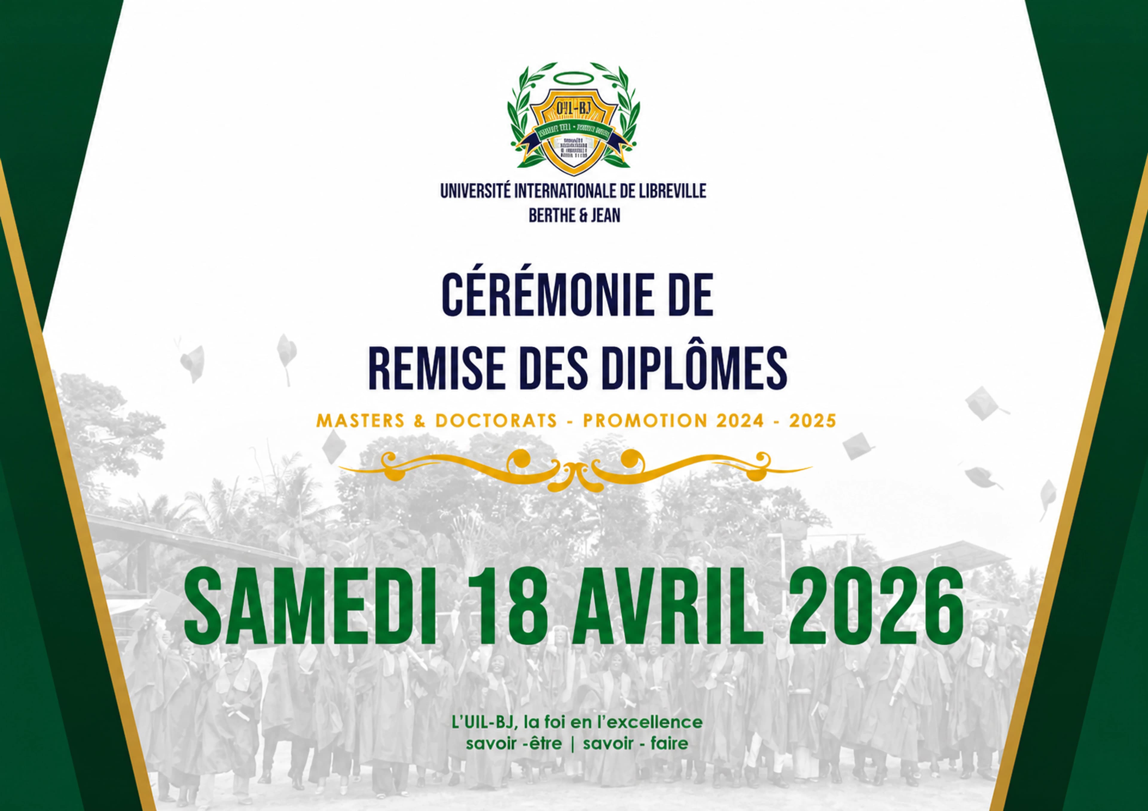 L’UIL-BJ annonce sa cérémonie solennelle de remise des diplômes de Master et de Doctorat